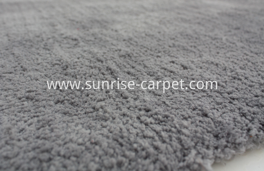Microfiber soft shaggy with solid color grey
